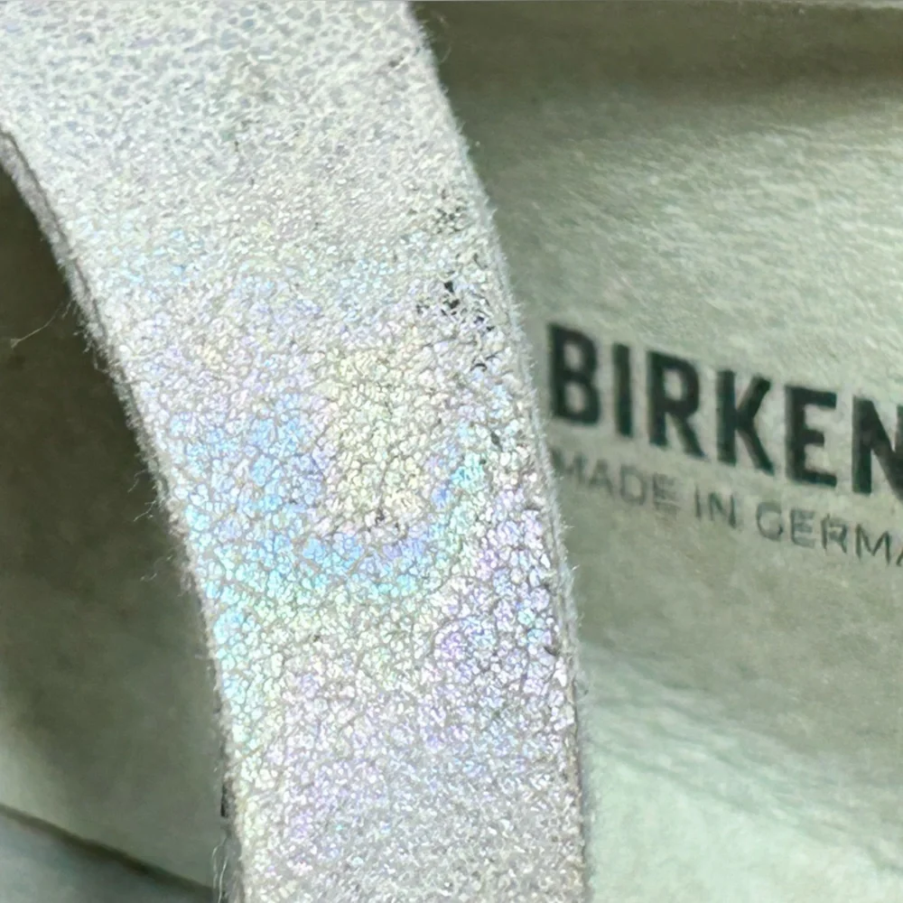 Birkenstock Kids Iridescent Silver Adjustable Strap Sandals Size 32 EU/1-1.5 US - Picture 12 of 12